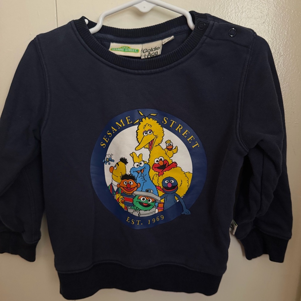 GOLDIE +ACE Sesame Street 1969 Navy Sweatshirt - Picture 2 of 4